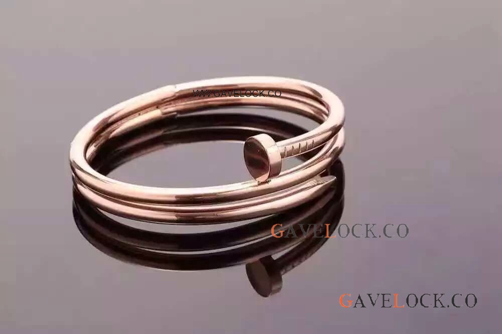 Replica Cartier Nail Bracelet Rose Gold Double Nail Bracelet